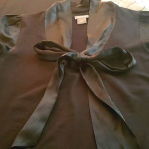 Black elegant top with tie only worn once